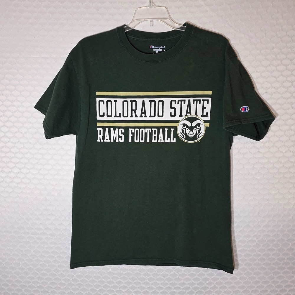 Colorado State Rams Football T-Shirt Mens Medium Green Short Sleeve